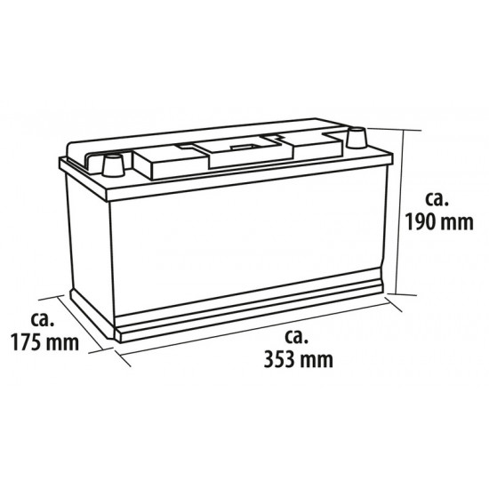 AGM battery T100Ah - Battery for T5 / T6 front seat