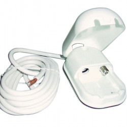 Outdoor socket with F-connector and 3m coaxial cable