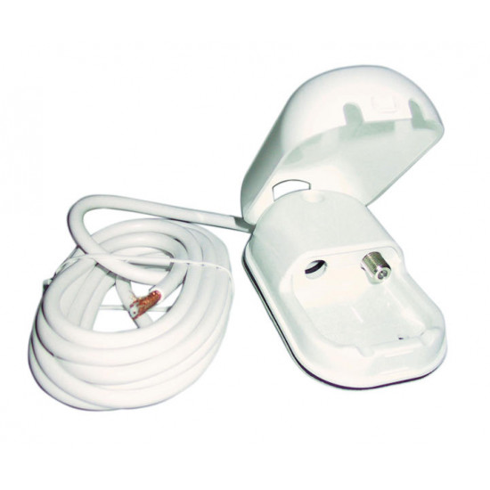 Outdoor socket with F-connector and 3m coaxial cable