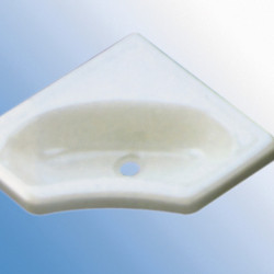 Corner washbasin mini 345x345x116mm, white