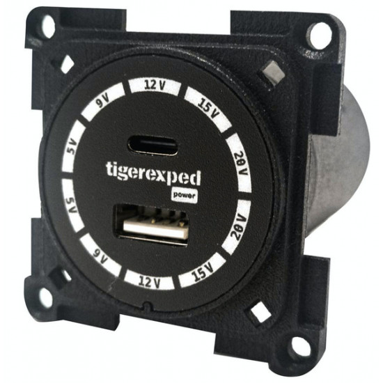 Convertiger 100 - USB-C/-A charging socket with buck-boost converter