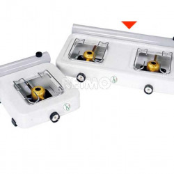 Mambo 2-burner spirit stove, white, 2000W