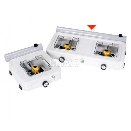Mambo 2-burner spirit stove, white, 2000W