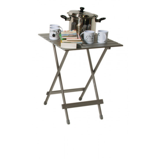 Single aluminum folding table