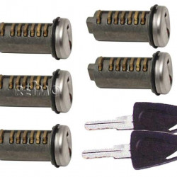 5 plug-in cylinders including 2 keys
