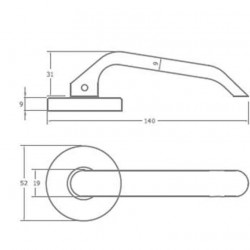 Door handle V1786 chrome