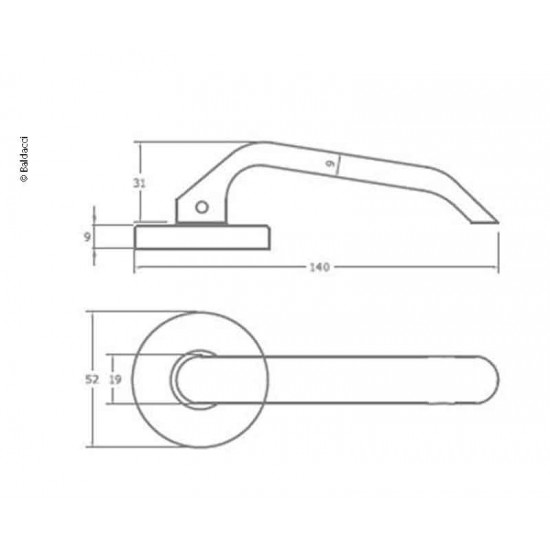 Door handle V1786 chrome