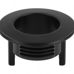 Round push-lock set - nickel-plated, finely ground