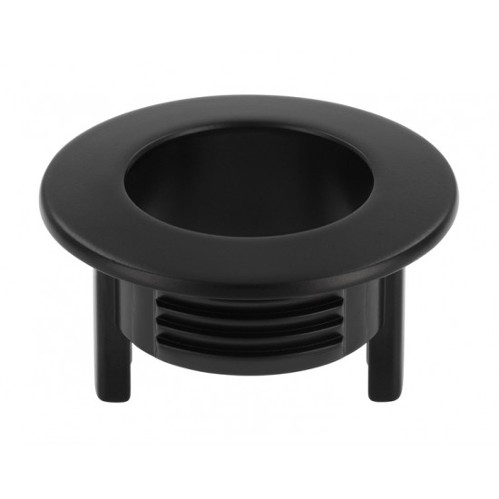 Round push-lock set - nickel-plated, finely ground