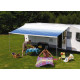 Thule wall-mounted awning 8000 4.0m, silver housing, color: sapphire blue