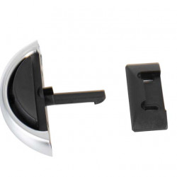 Silver/black furniture handle with counterpart