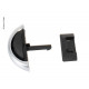Silver/black furniture handle with counterpart