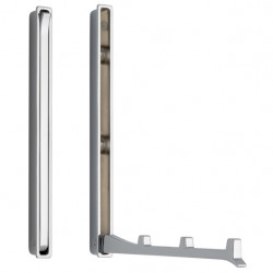 Coat rack folding hooks - double - chrome polished