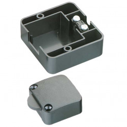 Black recessed chest push button, with additional housing