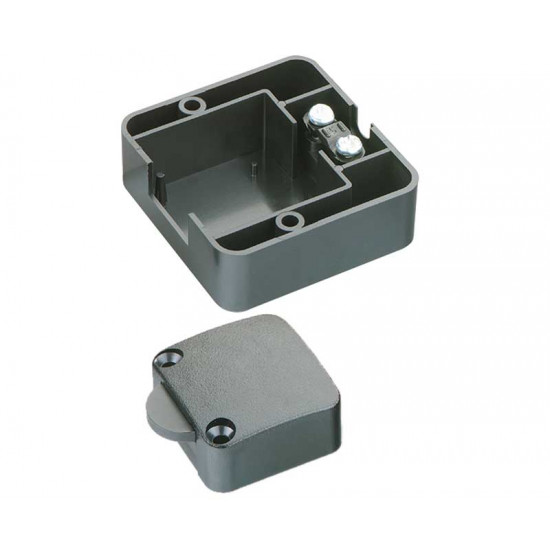 Black recessed chest push button, with additional housing