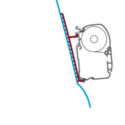 FIAMMA Adapter for F1/F45 on fiberglass roof, Awning bracket for vans