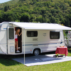 W 2350 x Abstract 2250mm Fiamma CaravanStore awning - Lightweight awning for the piping rail
