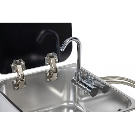 Sink with glass cover
