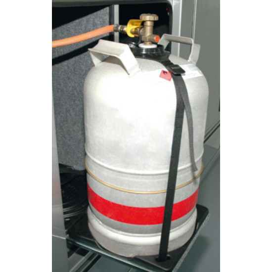Gas cylinder holder for floor mounting