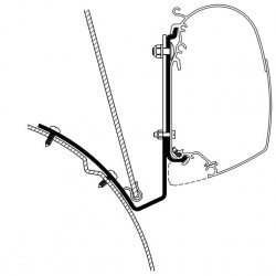 Adapter for Omnistor awning, sleeping. VW T4