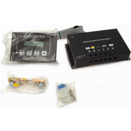 Multicontrol solar charge controller and battery indicator