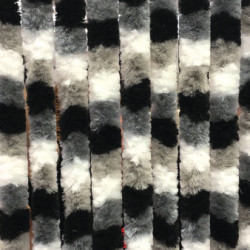 Fleece curtain 56x185 white/grey/black for motorhomes and caravans