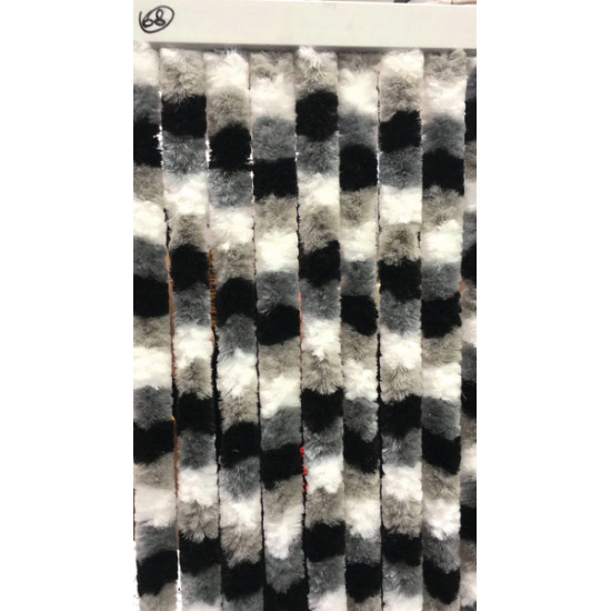 Fleece curtain 56x185 white/grey/black for motorhomes and caravans