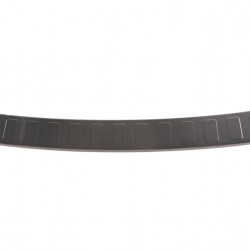 Carbest brushed stainless steel bumper protector, black - short wheelbase