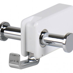 Double round hook - White