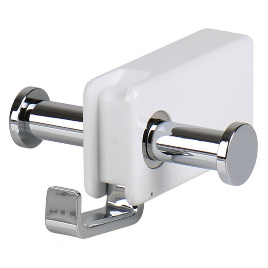 Double round hook - White