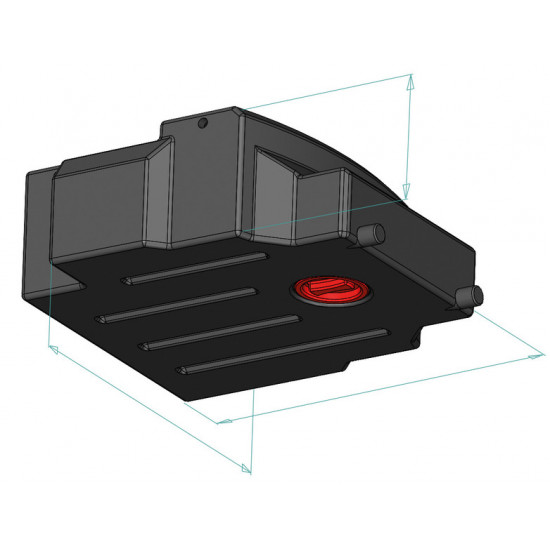 Wastewater tank for Ford Transit from 2015 onwards - 90 l