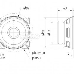 2-way coaxial loudspeaker 4"