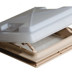 Roof hatch with mosquito net 280 x 280 - frosted glass