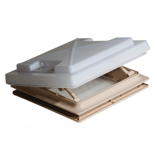 Roof hatch with mosquito net 280 x 280 - frosted glass
