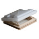 Roof hatch with mosquito net 280 x 280 - frosted glass