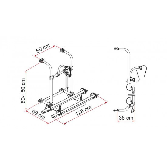 Fiamma Carry-Bike PRO N bicycle carrier for 2 to 4 bicycles or 2 e-bikes