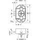 Surface-mounted bolt lock, push-lock - single-sided operation - brown