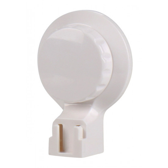 Toilet brush with suction cup, white