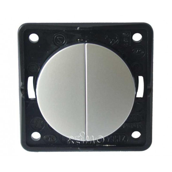 Rocker switch, matte chrome, SB