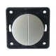 Rocker switch, matte chrome, SB