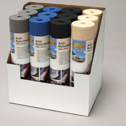 Anti-slip mat set 30x360cm, 12 pieces per box, 4 colours, washable