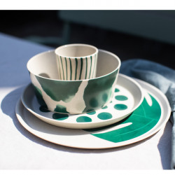 Set of 2 bowls - MONSTERA SPLASH