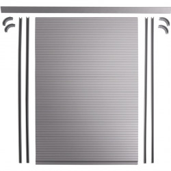 Complete roller shutter door set - silver