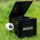Magnetic toilet paper holder SILWY including metal pad - Black