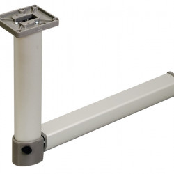Articulated table leg - matte silver - joint center - L 675 / 315 mm