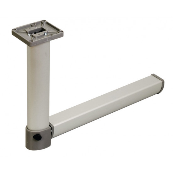 Articulated table leg - matte silver - joint center - L 675 / 315 mm