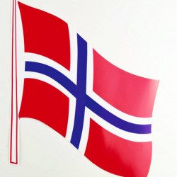 Norway flag stickers, 2-pack, 145 x 125 mm