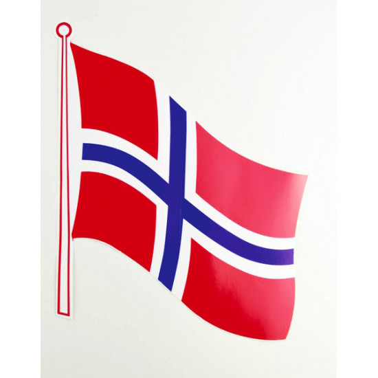 Norway flag stickers, 2-pack, 145 x 125 mm