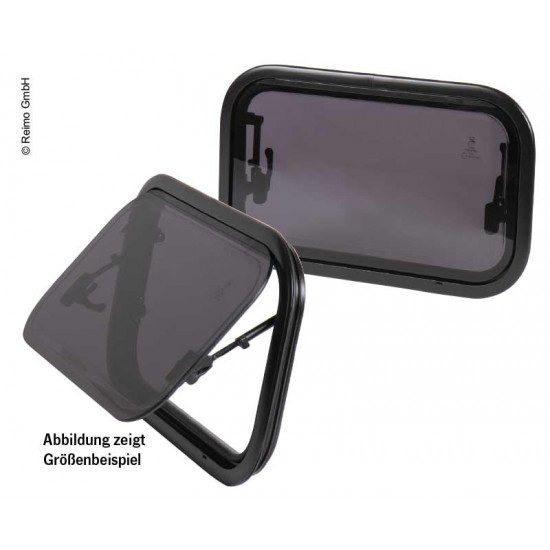 W528 x H478mm Awning window, acrylic glass, tinted, Carbest windows