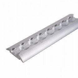 Semi-circular screw-on lashing rail - Silver